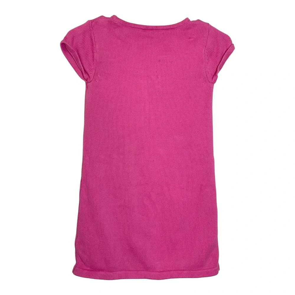 Gymboree 8 Pink‎ Sweater Dress Cat Applique Sequin Pockets Catcore Kawaii